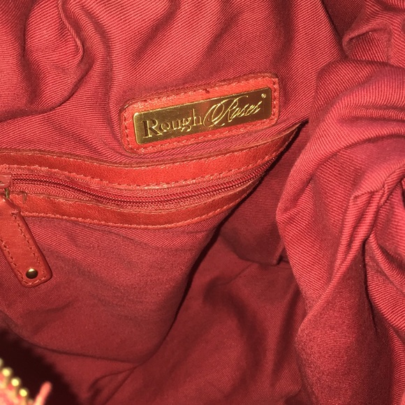 DONATED Rough Roses Red Leather Handbag - Picture 8 of 8